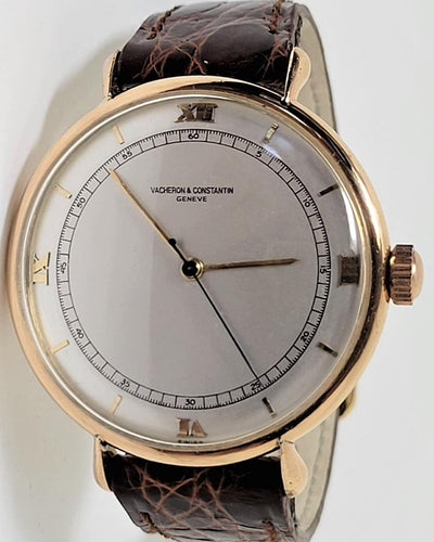 Vacheron Constantin 1972 36.7MM Off-White Dial Aftermarket Leather Strap (Cal P454)