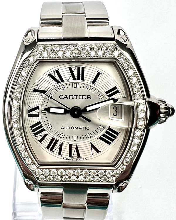 Cartier Roadster De Cartier 38x44MM Silver Dial Steel Bracelet (2510)