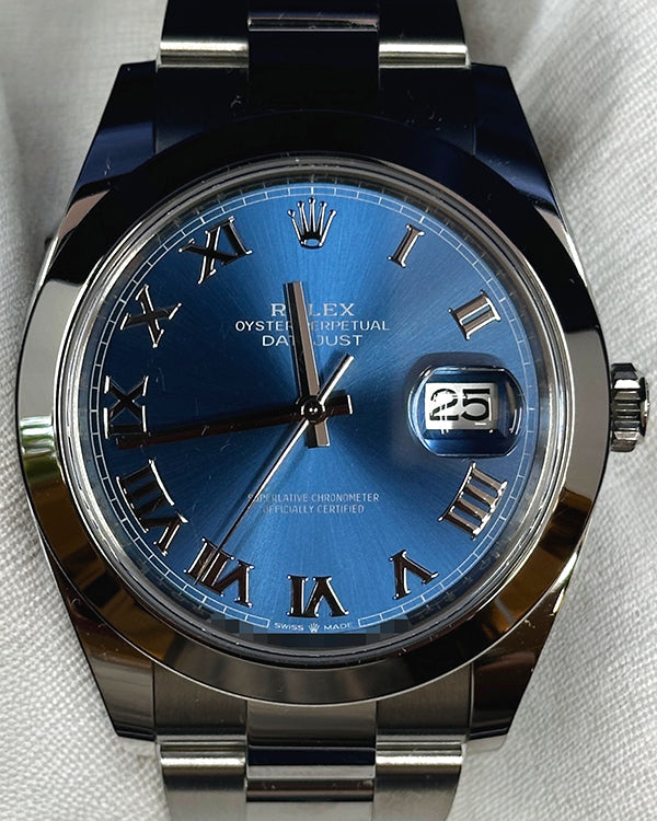 2024 Rolex Datejust 41MM Blue Dial Oyster Bracelet (126300)