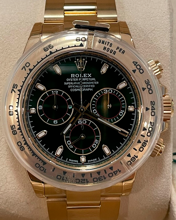 2022 Rolex Cosmograph Daytona "John Mayer" 40MM Green Dial Yellow Gold Oyster Bracelet (116508)