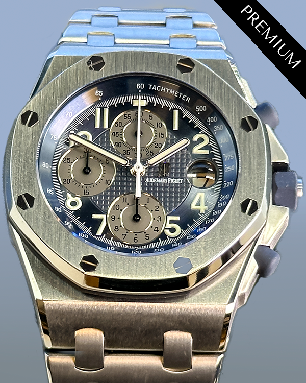 Audemars Piguet Royal Oak Offshore Chronograph 44MM Blue Dial Titanium Bracelet (25721TI.OO.1000TI.02)