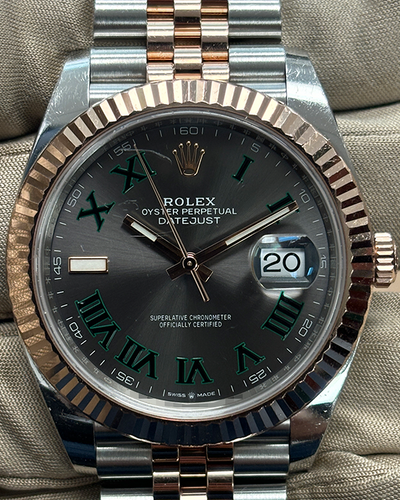 Rolex Datejust "Wimbledon" 41MM Slate Dial Two-Tone Jubilee Bracelet (126331)