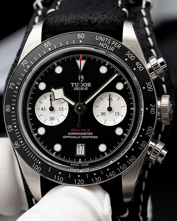 2023 Tudor Black Bay Chrono 41MM Black Dial Leather Strap (M79360N)