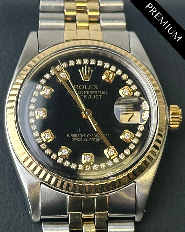 Rolex Datejust 36MM Black Dial Two-Tone Jubilee Bracelet (1601)