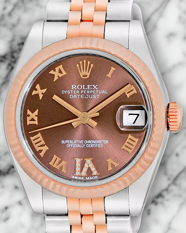 Rolex Datejust 31MM Chocolate Dial Two-Tone Super Jubilee Bracelet (178271)