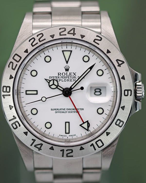 2000 Rolex Explorer II 40MM White Dial Oyster Bracelet (16570)