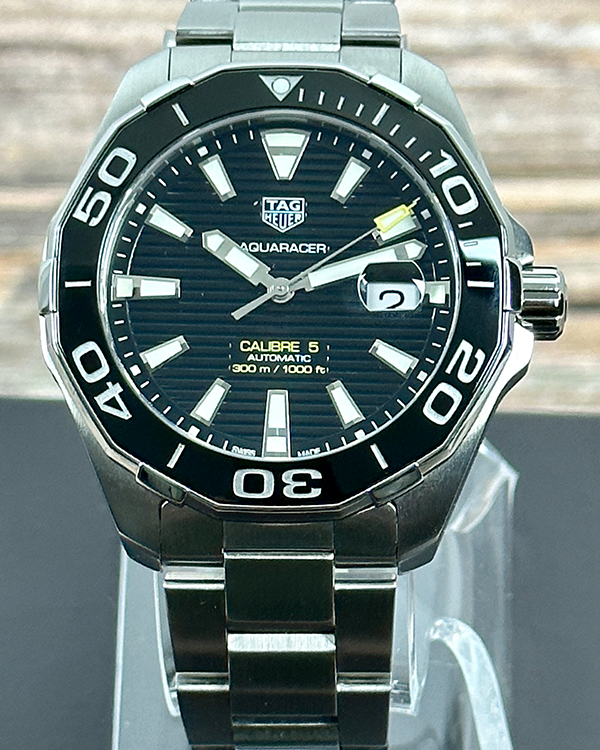 2016 TAG Heuer Aquaracer 300M Ceramic Bezel 43mm Steel Black Dial (WAY201A.BA0927)