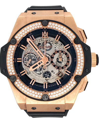 Hublot King Power Unico Chronograph 48MM Skeleton Dial Rubber Strap (701.OX.0180.RX.1104)