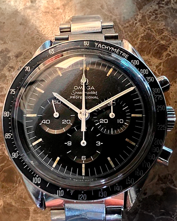 Omega Speedmaster Professional Moonwatch 42MM Black Dial Steel Bracelet (145.022)