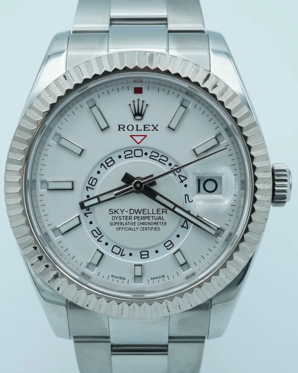 2019 Rolex Sky-Dweller 42MM White Dial Oystersteel Bracelet (326934)