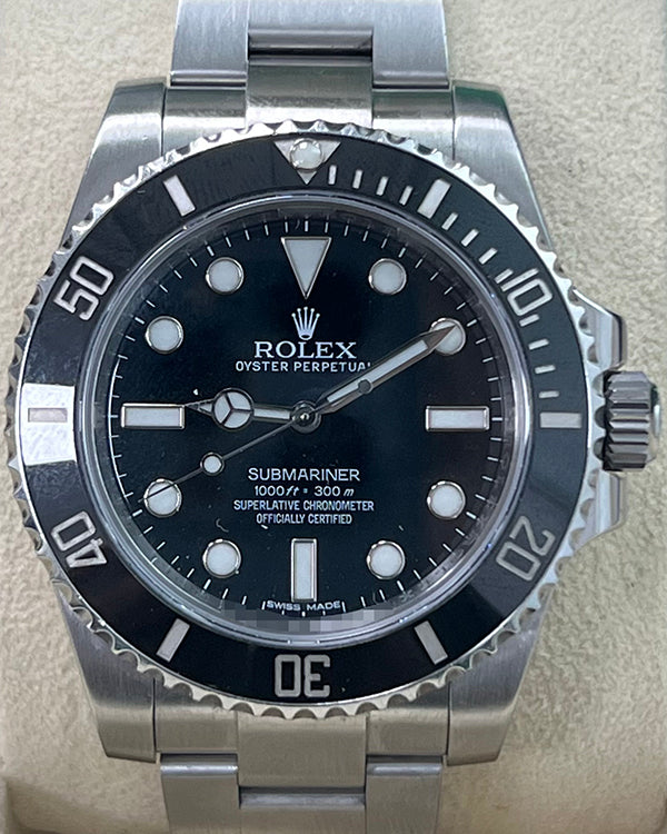 Rolex Submariner No-Date 40MM Black Dial Steel Bracelet (114060)