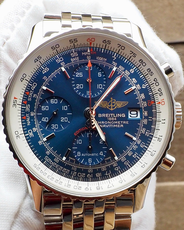 Breitling Navitimer Chronograph 41MM Blue Dial Steel Bracelet (A13324)