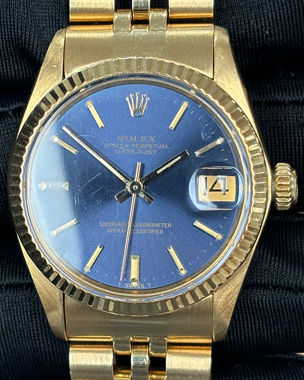 Rolex Datejust 31MM Blue Dial Yellow Gold Jubilee Bracelet (6827)