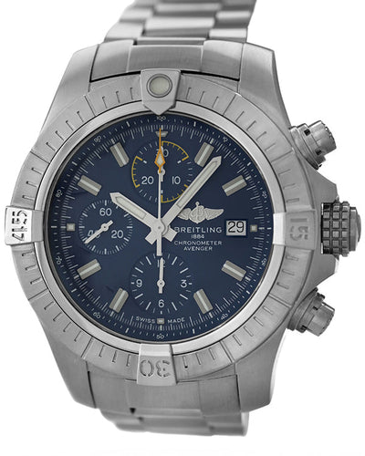 Breitling Avenger Chronograph 45MM Blue Dial Steel Bracelet (A13317)