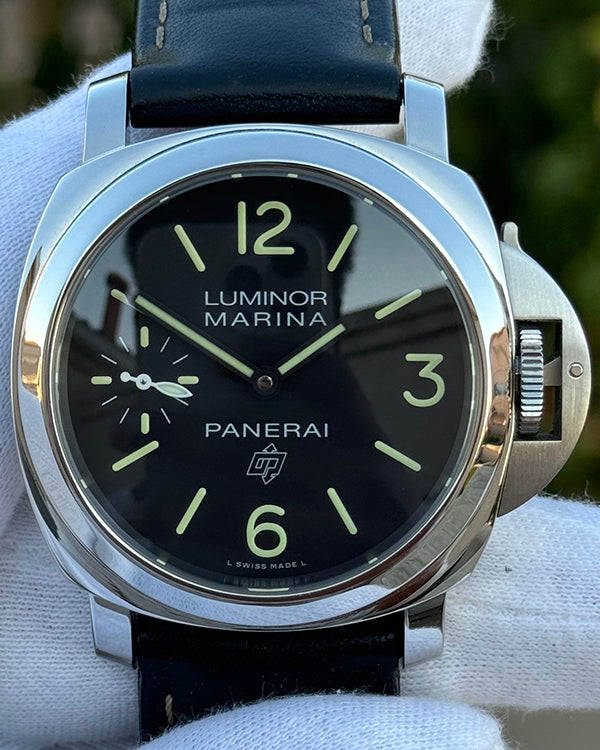 Panerai Luminor Marina 44MM Black Dial Leather Strap (PAM00776)