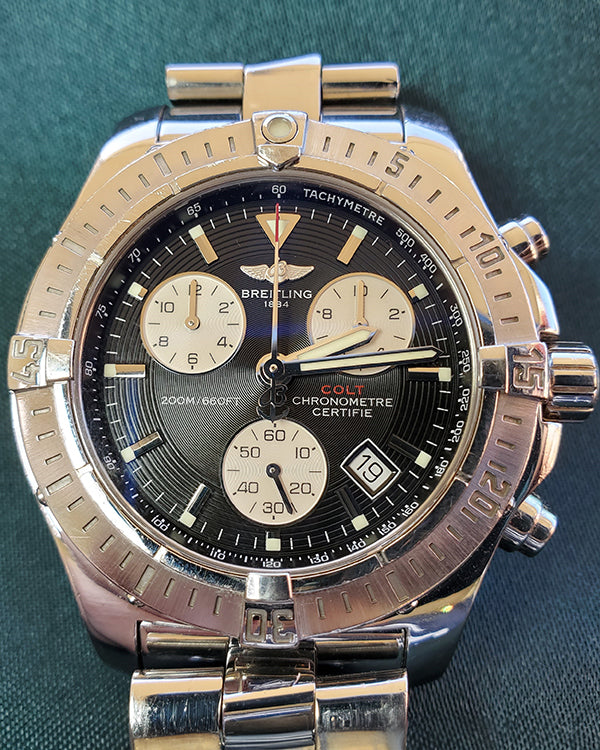 Breitling Colt Chronograph 41MM Quartz Grey Dial Steel Bracelet (A73380)