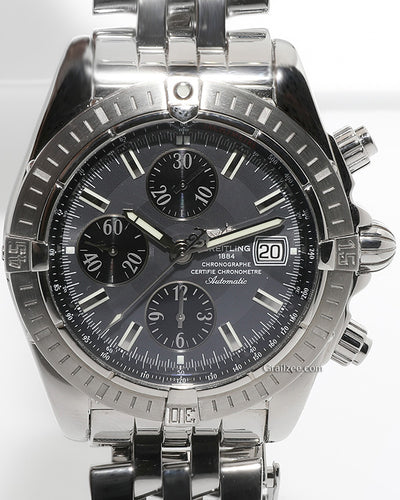 2007 Breitling Chronomat Evolution 44MM Grey Dial Steel Bracelet (A13356)