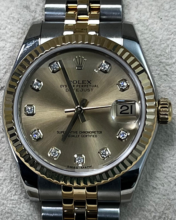 Rolex Lady-Datejust 31MM Champagne Dial Two-Tone Jubilee Bracelet (178273)