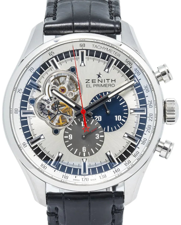 Zenith El Primero Chronomaster 1969 45MM Silver Dial Leather Strap (03.2520.4061)