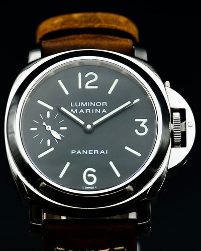 Panerai Luminor Marina 44MM Black Dial Leather Strap (PAM00001)