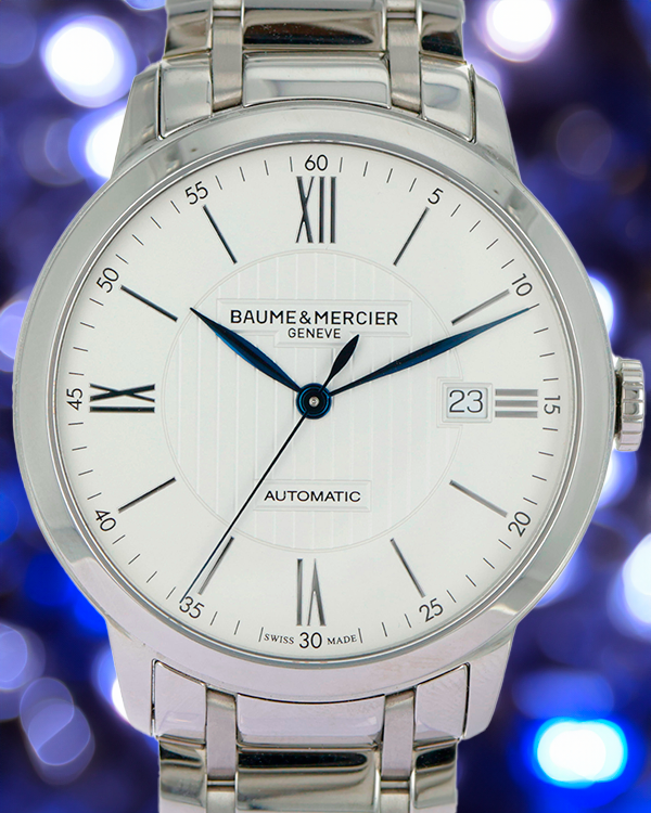 Baume & Mercier Classima 40MM White Dial Steel Bracelet (MOA10215)