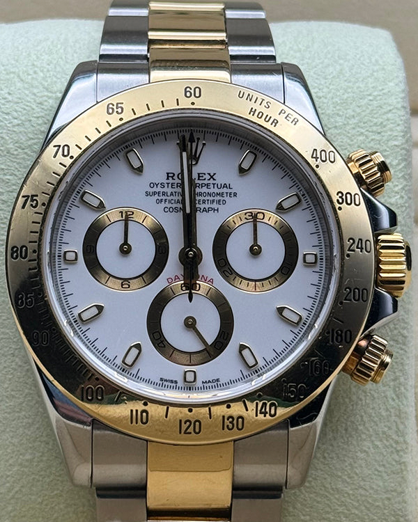 2006 (D Serial) Rolex Daytona 40MM White Dial Two-Tone Oyster Bracelet (116523)