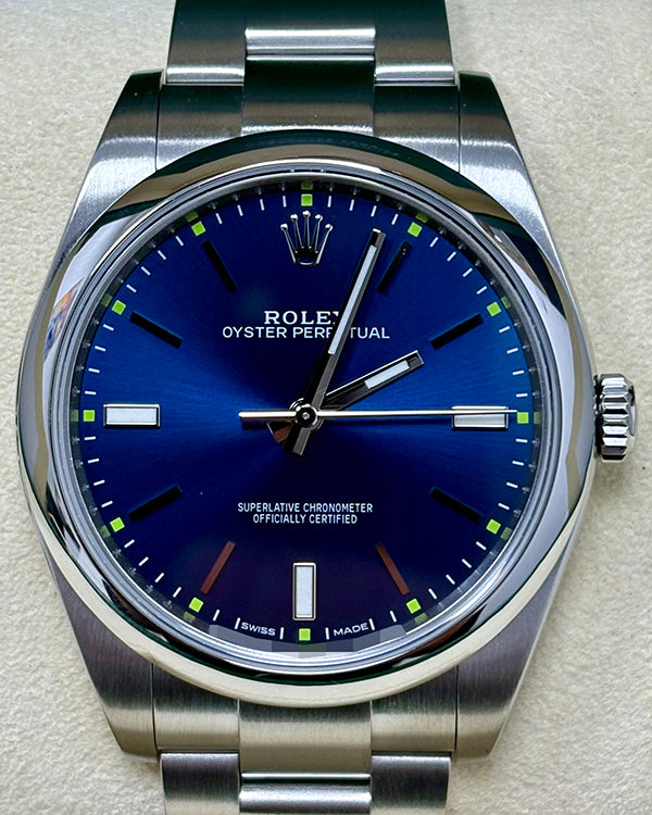 Rolex Oyster Perpetual 39MM Blue Dial Oyster Bracelet (114300)