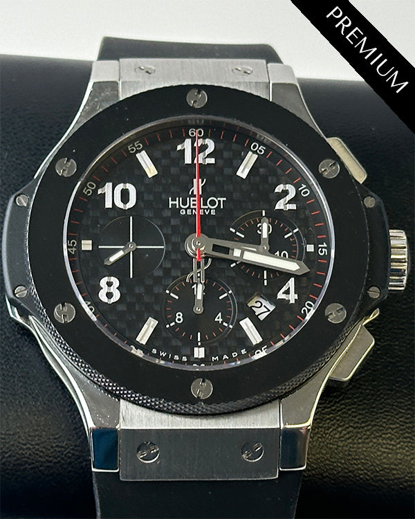 No Reserve - 2010 Hublot Big Bang 44MM Black Dial Rubber Strap (301.SB.131.RX)