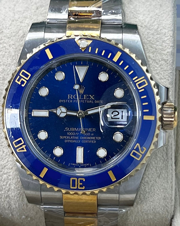 2015 Rolex Submariner Date "Bluesy" 40MM Blue Dial Two-Tone Oyster Bracelet (116613LB)