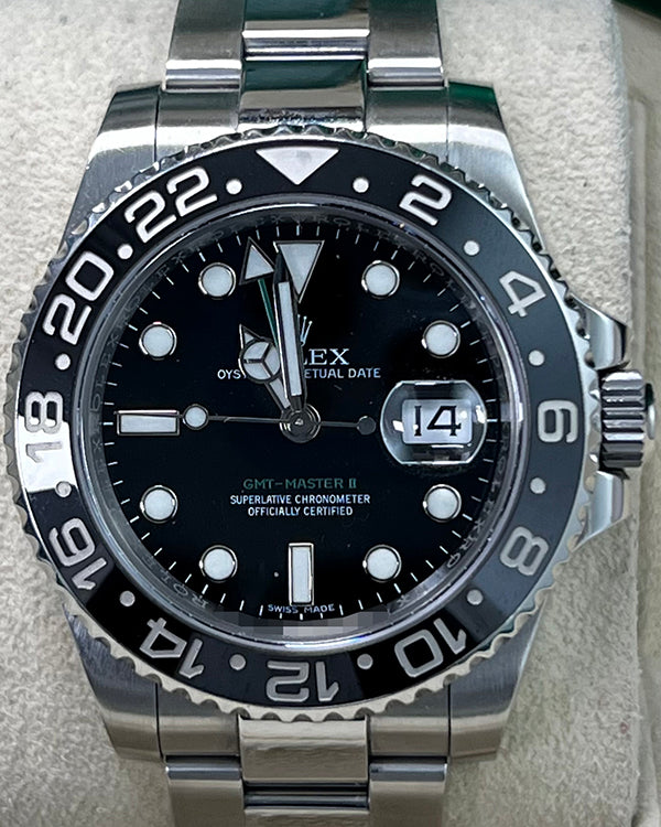 2014 Rolex GMT-Master II 40MM Black Dial Oyster Bracelet (116710LN)