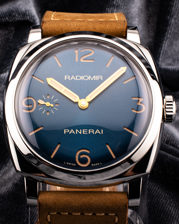 2017 Panerai Radiomir 1940 47MM Blue Dial Leather Strap (PAM00690)