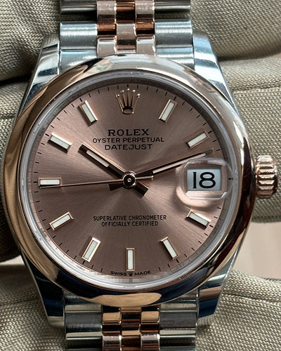 Rolex Datejust 31MM Rose Gold Dial Two-Tone Jubilee Steel/Rose Gold Bracelet (278241)