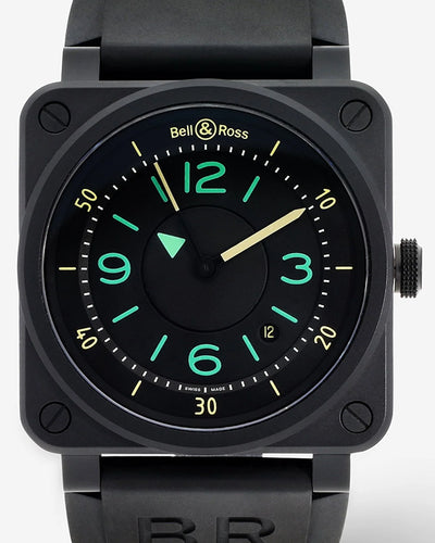 Bell & Ross BR 03 L.E. 42MM Black Dial Rubber Strap (BR0392-IDC-CE/SRB)