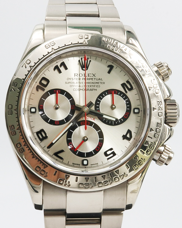 2008 Rolex Cosmograph Daytona 40MM Silver Dial White Gold Bracelet (116509)