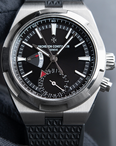 Vacheron Constantin Overseas Dual Time GMT Black Steel Bracelet Watch (7900V/110A-B546)