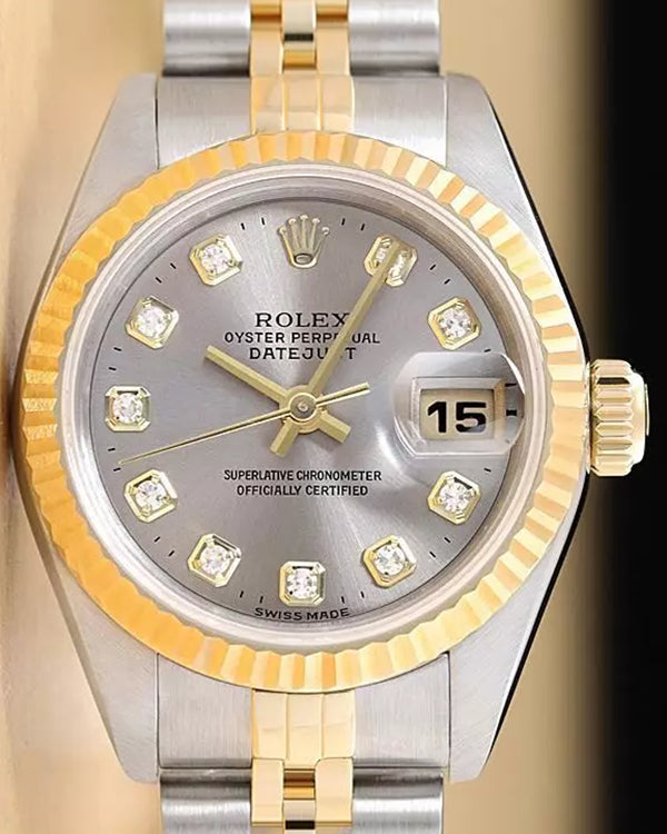 Rolex Lady-Datejust 26MM Grey Dial Two-Tone Jubilee Bracelet (79173)