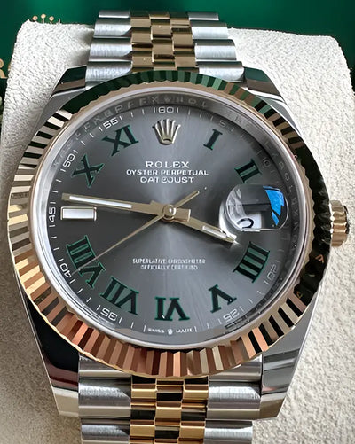 2023 Rolex Datejust "Wimbledon" 41MM Slate Dial Two-Tone Jubilee Bracelet (126333)