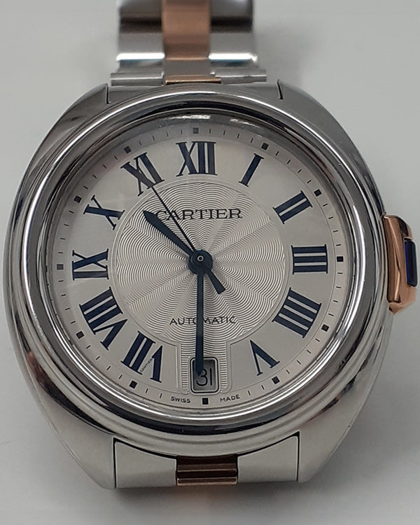 Cartier Clé De Cartier 35MM Silver Dial Two-Tone Steel Bracelet (3856)