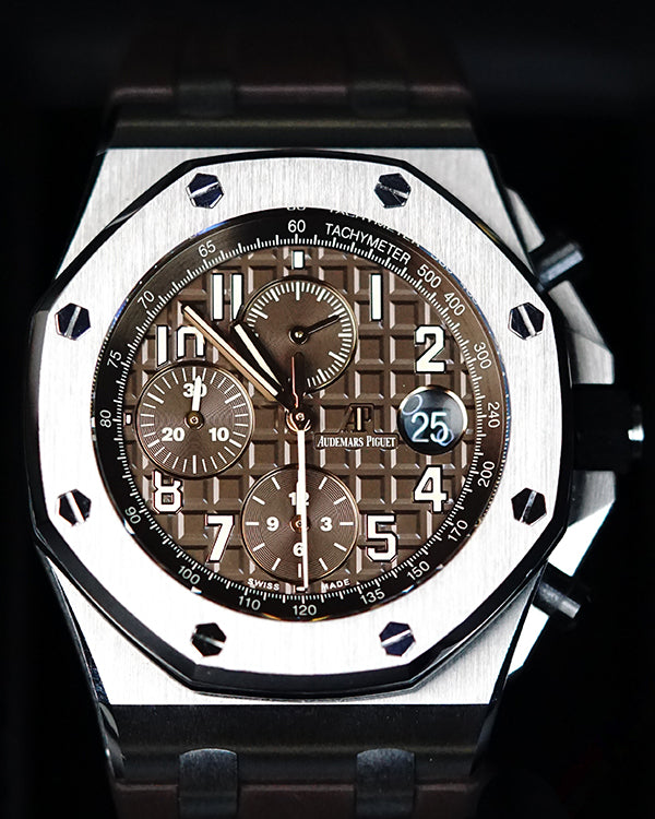 2017 Audemars Piguet Royal Oak Offshore "Havana" 42MM Brown Dial Rubber Strap (26470ST.OO.A820CR.01)