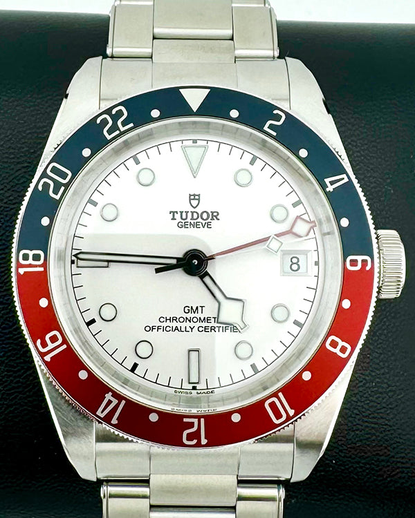 No Reserve-2024 Tudor Black Bay GMT "Pepsi" 41MM White Dial Steel Bracelet (79830RB)