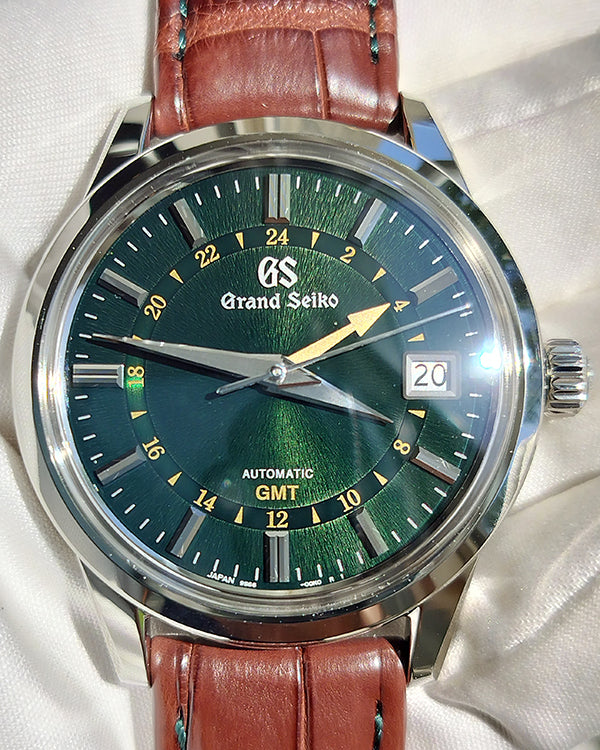 2024 Grand Seiko Elegance Collection "Toge" 39MM Green Dial Leather Strap (SBGM241G)