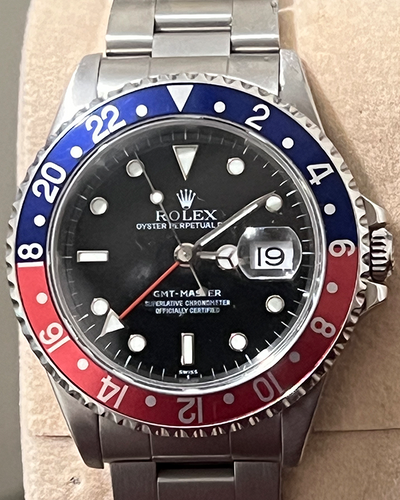 Rolex GMT-Master II "Pepsi" 40MM Black Dial Steel Bracelet (16710)