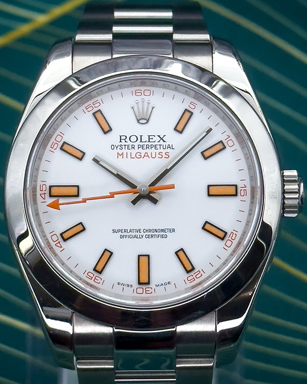 2009 Rolex Milgauss 40MM White Dial Oyster Bracelet (116400)