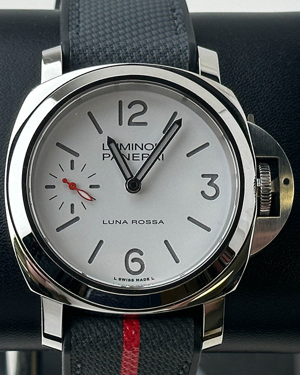 2022 Panerai Luminor "Luna Rossa" L.E. 44MM White Dial Rubber Strap (PAM01342)