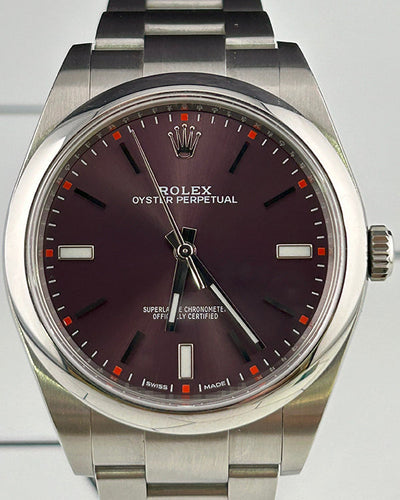 2018 Rolex Oyster Perpetual 39MM Grape Dial Oyster Bracelet (114300)