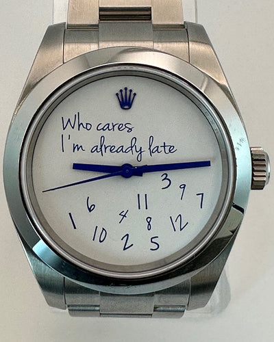 Rolex Air-King 40MM Aftermarket "Who cares" Dial Oyster Bracelet (116900)