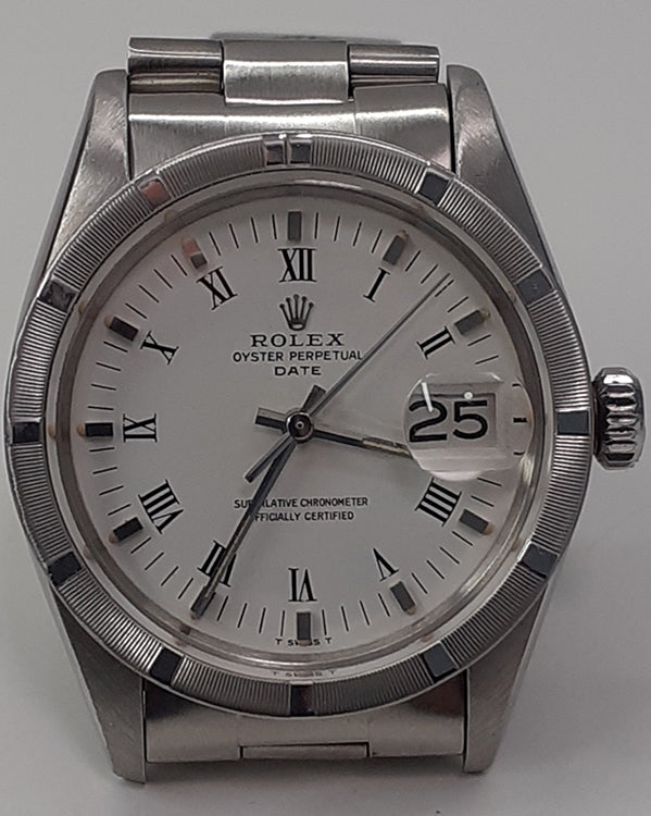 Rolex Oyster Perpetual Date 34MM White Dial Steel Bracelet (1500)