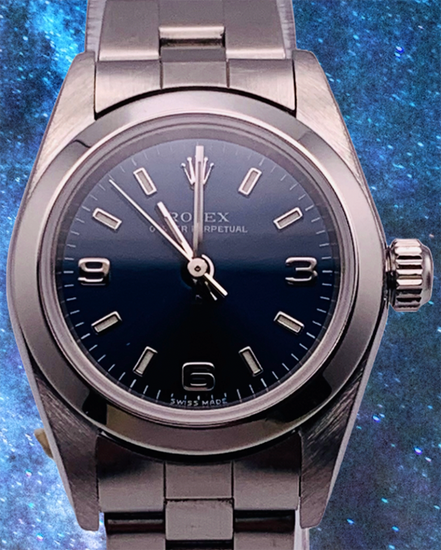 Rolex Oyster Perpetual 24MM Blue Dial Oyster Bracelet (67180)