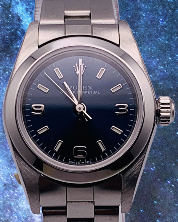 Rolex Oyster Perpetual 24MM Blue Dial Oyster Bracelet (67180)