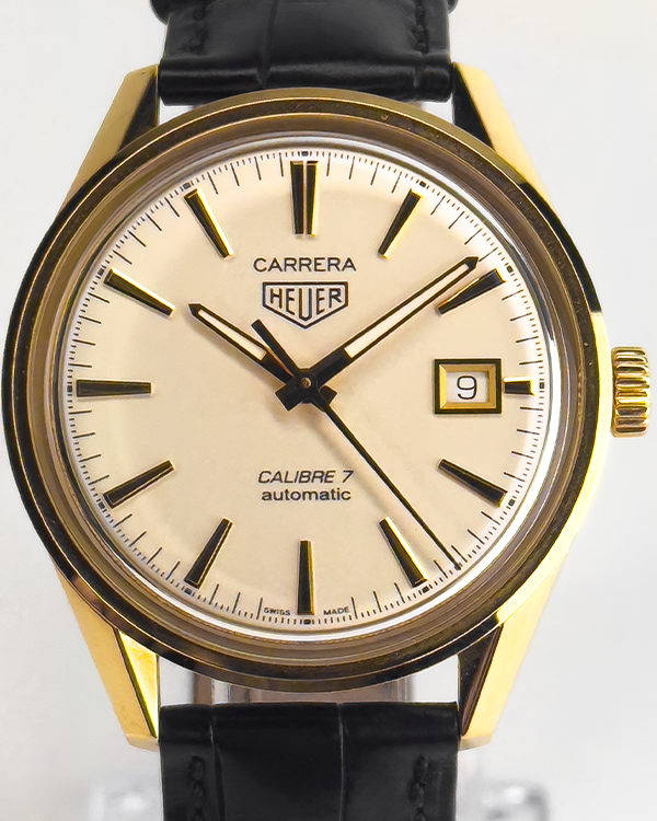 TAG Heuer Carrera Calibre 7 39MM White Dial Leather Strap (WAR2140.FC8159)